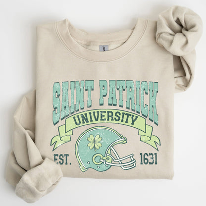 St Patrick University, Vintage, College, Ireland, Football, St Patrick's Day Sweatshirt