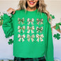St Patrick's Coquette Bows, Ribbons, St Patrick's Day, Shamrock, Clover, Lucky, Leprechaun Sweatshirt