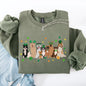 St Patrick's Dogs, Cute, St Patrick's Day, Shamrock, Clover, Lucky, Leprechaun Sweatshirt