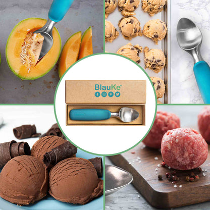 Stainless Steel Ice Cream Scoop - Professional Ice Scooper | Kitchen + Metal