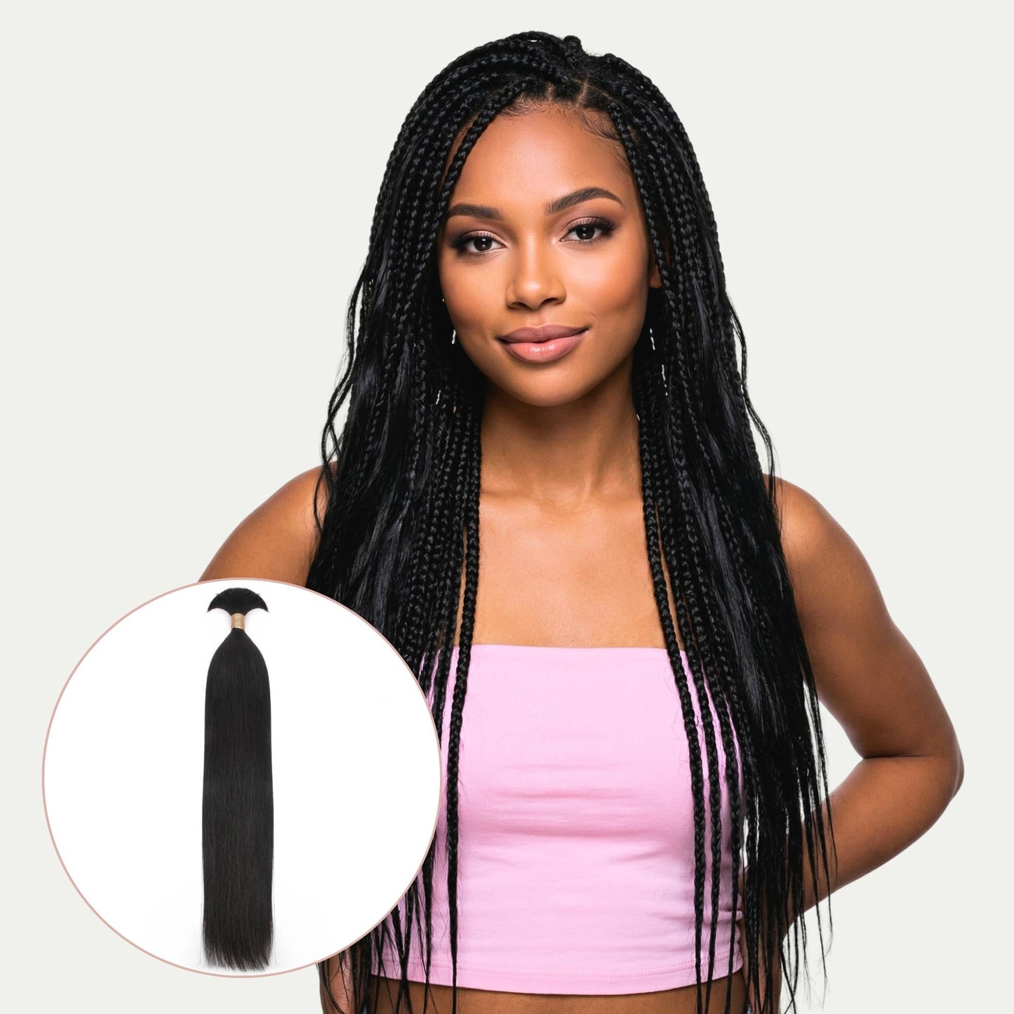 Straight Bulk 100% Human Braiding Hair