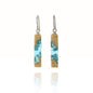 Strait Earrings – Aqua & Ultramarine Resin Rectangle Drops