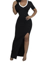 Black Maxi Dress V Neck