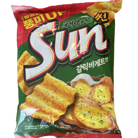 Korean Sun Chips Garlic Bread 135g – Crunchy & Savory Snack