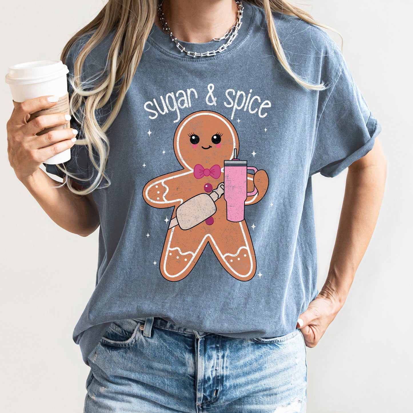 Sugar And Spice, Gingerbread Man, Stanley, Christmas, Comfort Colors Tshirt
