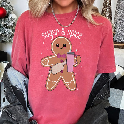 Sugar And Spice, Gingerbread Man, Stanley, Christmas, Comfort Colors Tshirt