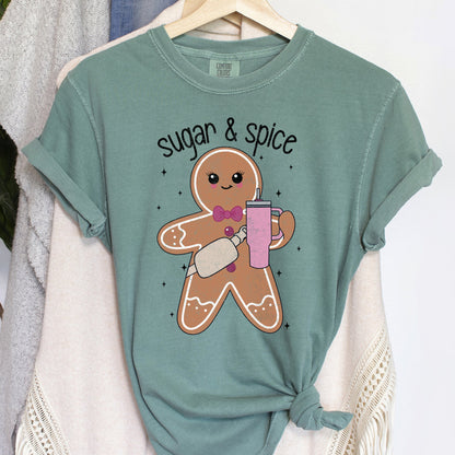 Sugar And Spice, Gingerbread Man, Stanley, Christmas, Comfort Colors Tshirt