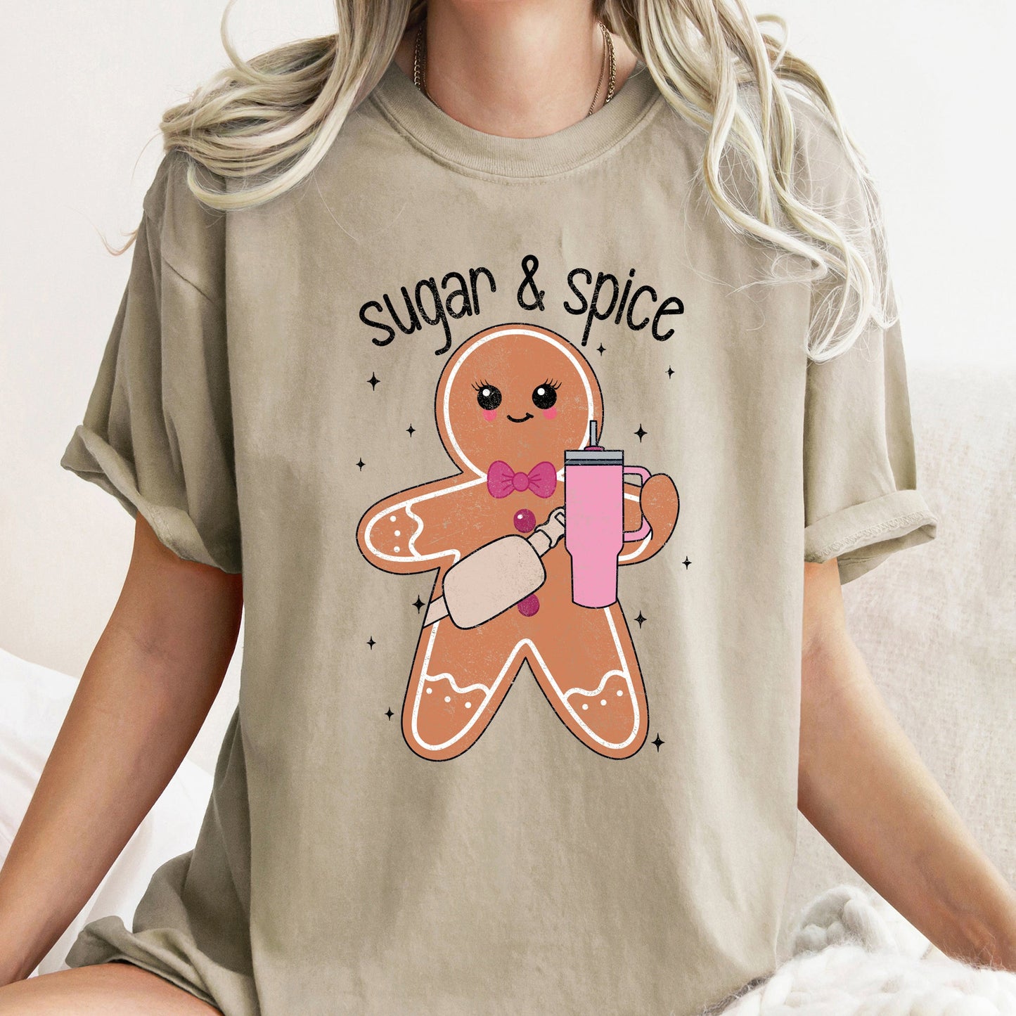 Sugar And Spice, Gingerbread Man, Stanley, Christmas, Comfort Colors Tshirt
