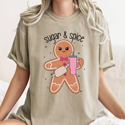Sugar And Spice, Gingerbread Man, Stanley, Christmas, Comfort Colors Tshirt