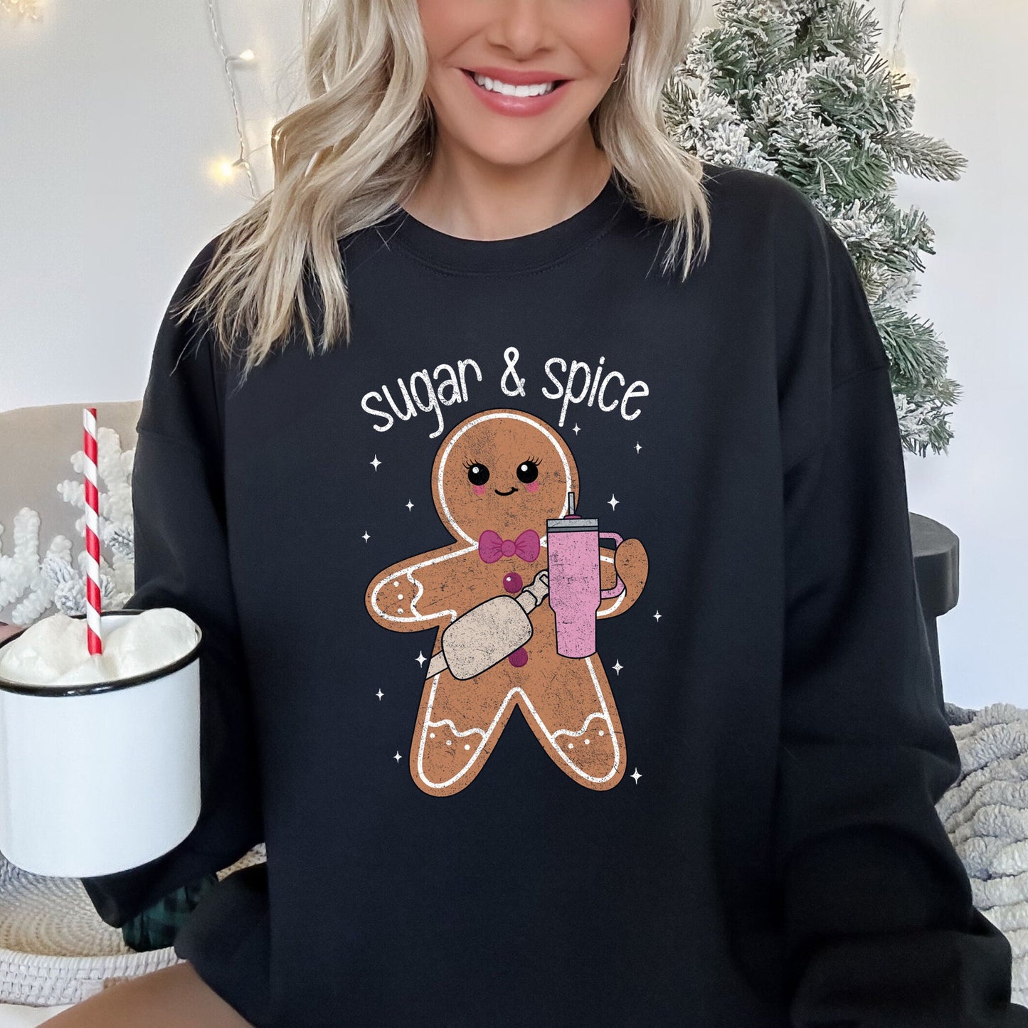 Super And Spice, Gingerbread Man, Stanley, Christmas Sweatshirt