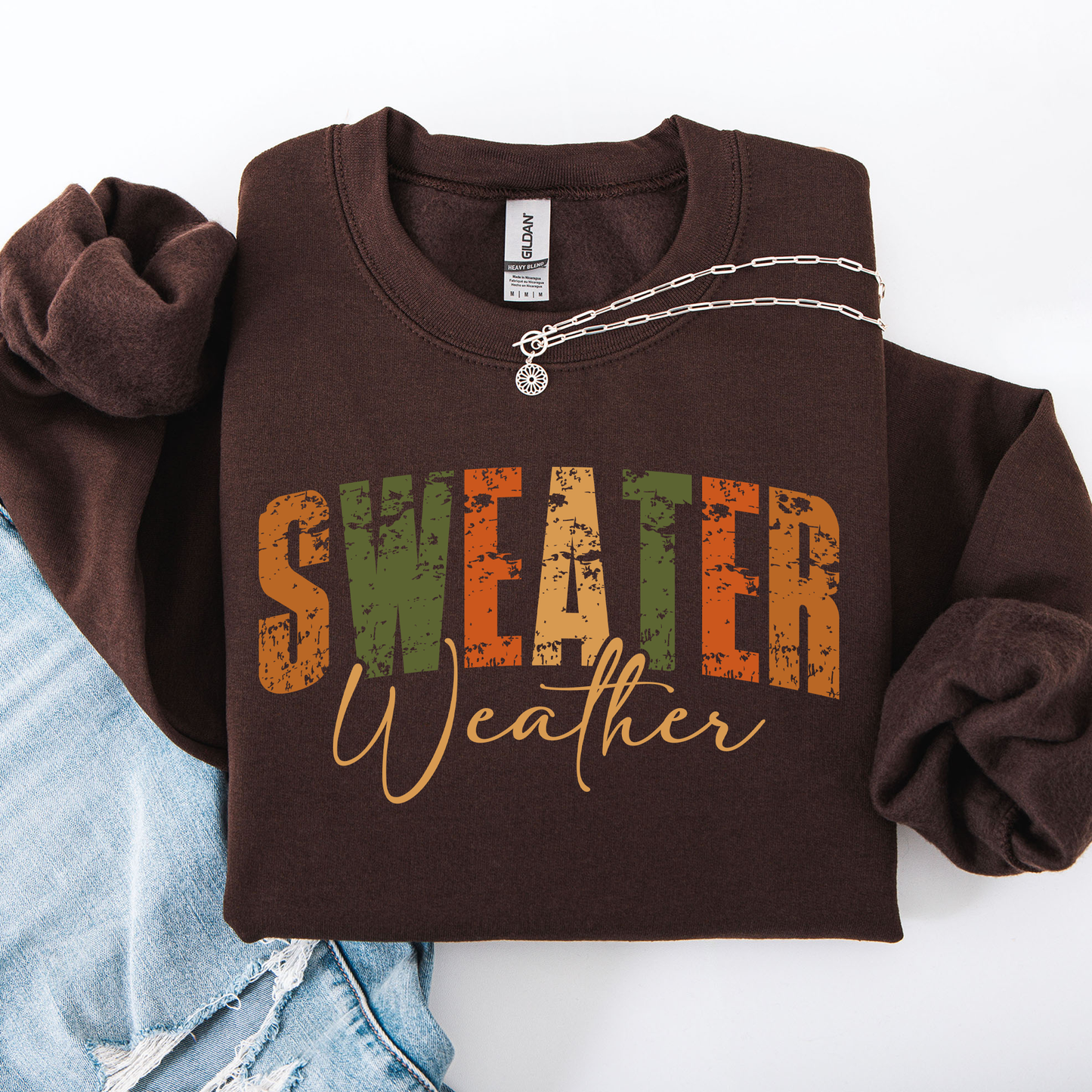 Sweater Weather, Fall, Retro Varsity, Autumn, Pumpkin Sweatshirt