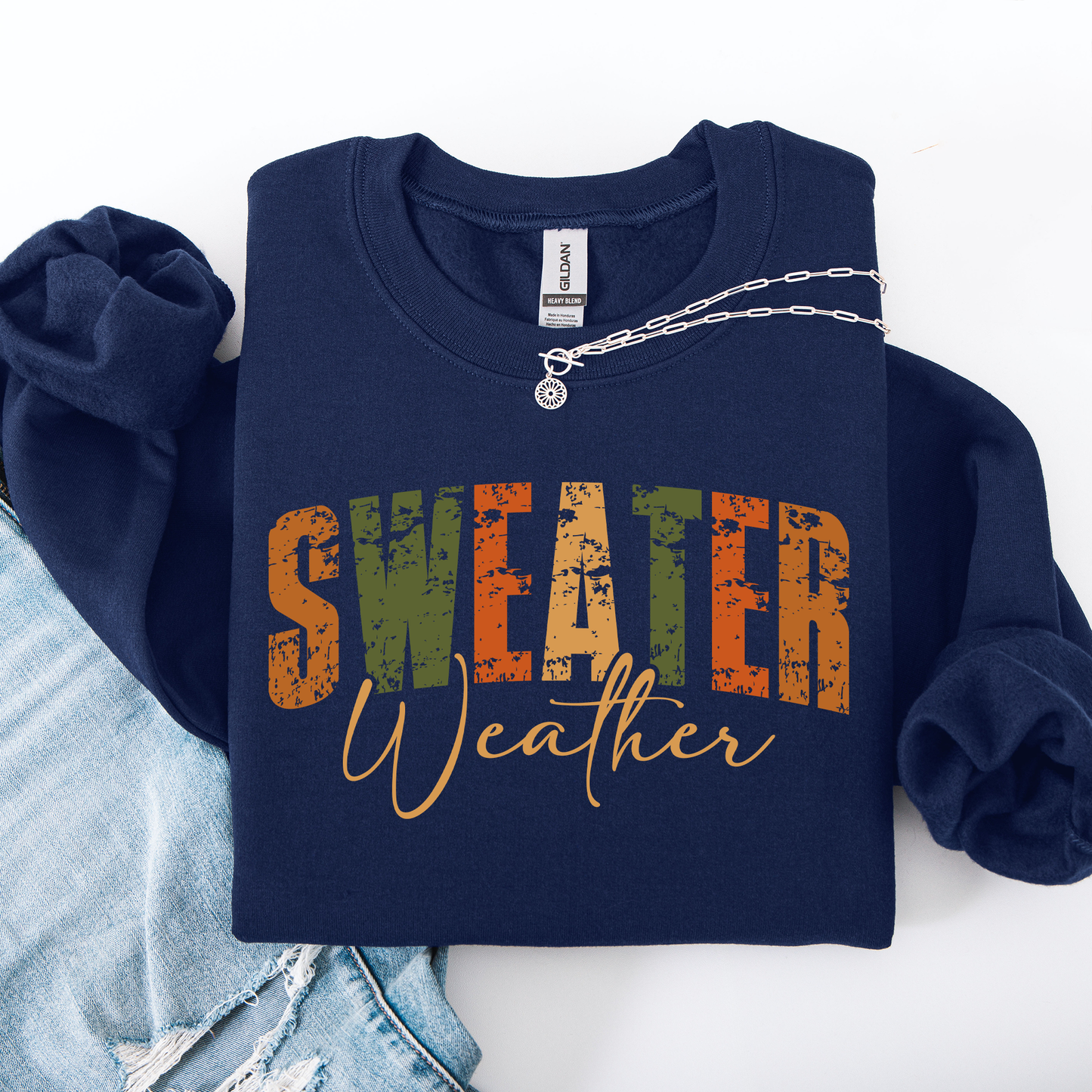 Sweater Weather, Fall, Retro Varsity, Autumn, Pumpkin Sweatshirt