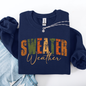 Sweater Weather, Fall, Retro Varsity, Autumn, Pumpkin Sweatshirt