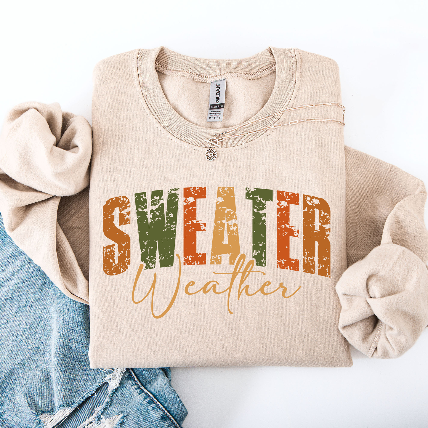 Sweater Weather, Fall, Retro Varsity, Autumn, Pumpkin Sweatshirt