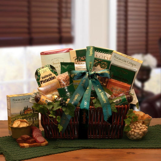 With Our Sincerest Sympathy Gift Basket - sympathy gift baskets -