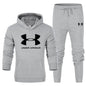 Men's Solid Color Thick Jacket Set for Spring and Autumn