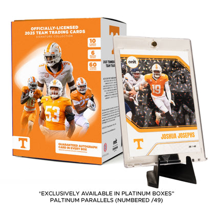 University of Tennessee Football 2025 Trading Cards - Platinum Box (Guaranteed Autograph)