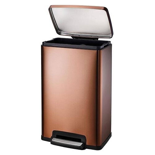 Stainless Steel 13-Gallon Kitchen Trash Can with Step Lid in Copper | Kitchen [Metal] | Kitchen + Metal