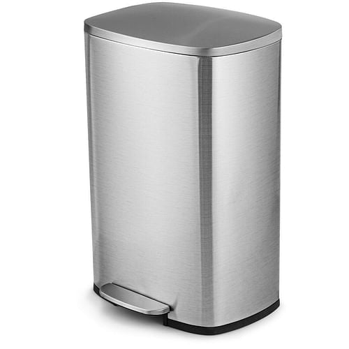 13-Gallon Modern Stainless Steel Kitchen Trash Can with Foot Step | Trash Cans | Kitchen [Metal] | Kitchen + Metal