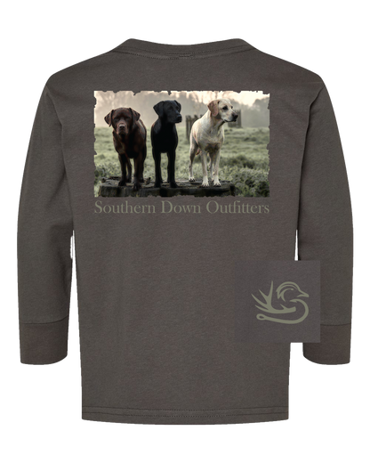 Three Dogs Toddler LS Tee