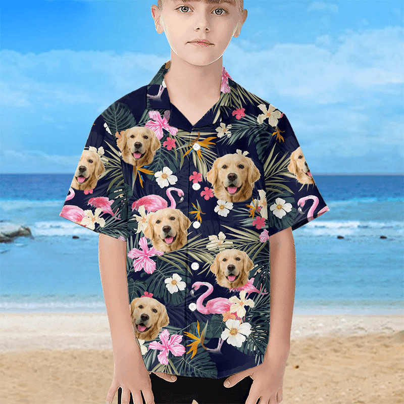 Upload Photo Cat - Custom Aloha Hawaiian Shirt - Personalized Gifts for Summer Vacation Trips & Beachwear