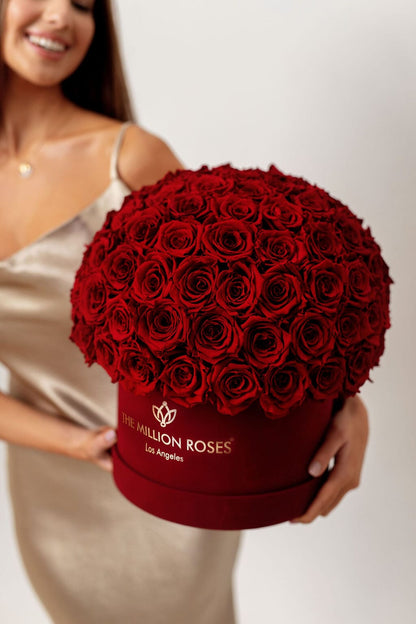 Supreme Bordeaux Suede Superdome Box | Burgundy Roses