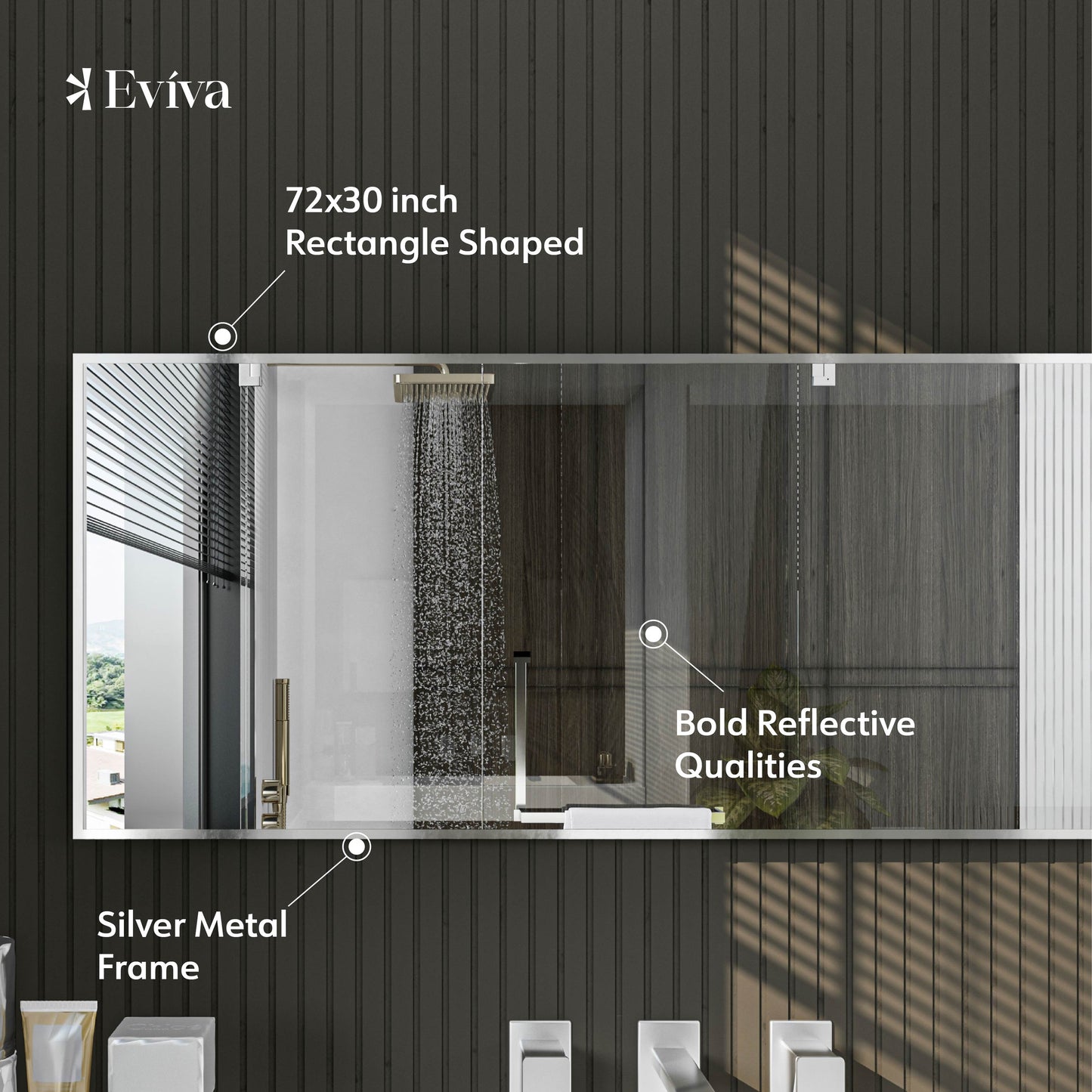 Eviva Sax Metal Framed Mirror
