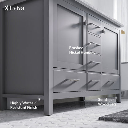 Eviva Aberdeen Transitional Bathroom Vanity (24"-72")