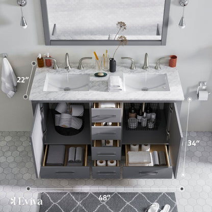 Eviva Aberdeen Transitional Bathroom Vanity (24"-72")
