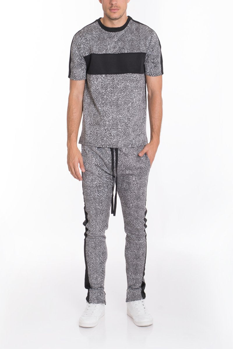 ELEPHANT PRINT PANTS- BLACK