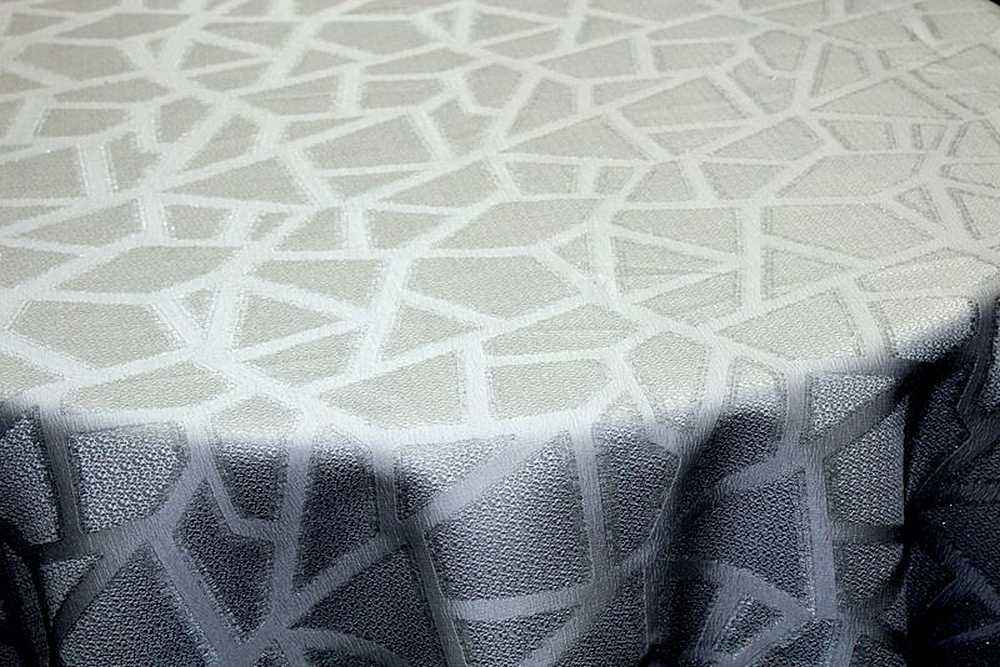 Crystal Triangle Metallic Jacquard - Custom Tablecloths