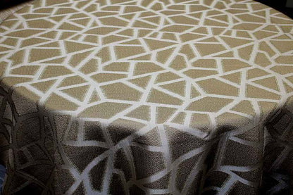 Gold Triangle Metallic Jacquard - Custom Tablecloths