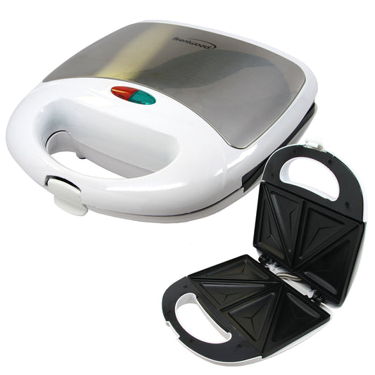 Brentwood Non Stick Compact Dual Sandwich Maker in White