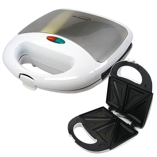Brentwood Non Stick Compact Dual Sandwich Maker in White