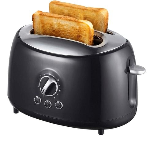 Brentwood Cool Touch 2-Slice Extra Wide Slot Retro Toaster in Black | Toasters | Kitchen + Metal