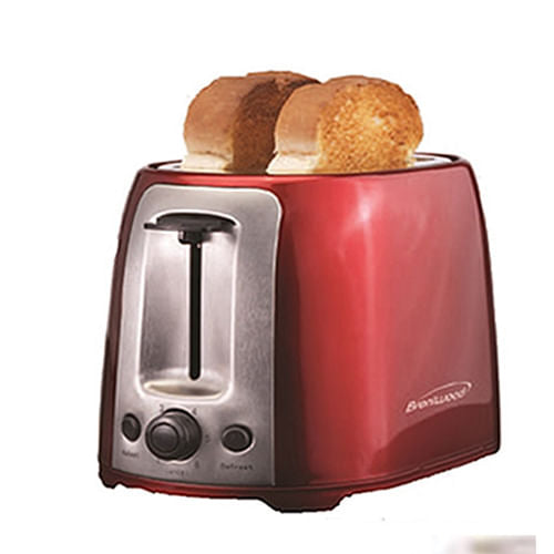 Brentwood 2 Slice Cool Touch Toaster in Red and Stainless Steel | Toasters | Kitchen + Metal
