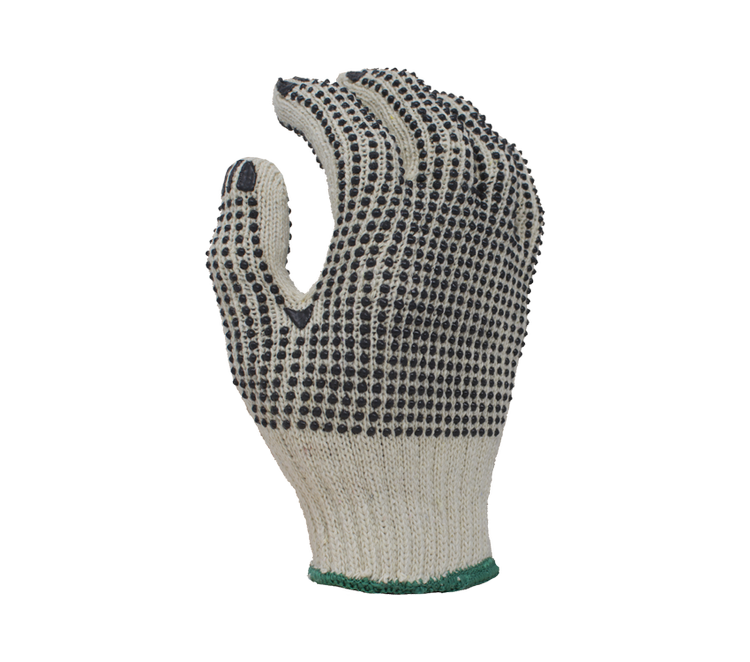 Task Gloves Knit PVC Grip Gloves TSK11201 • 7 Gauge Standard Weight Cotton/Poly, w/ 2-Sided PVC Dots 12 Pack