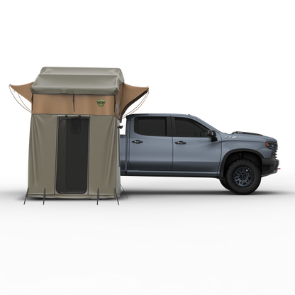 Elite Rooftop Tent with Annex Room – 4–5 Person – Tan – Overland Family Tent