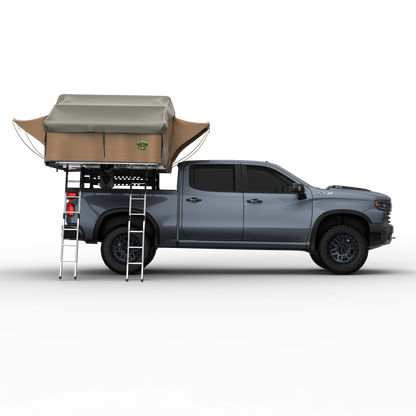 Elite Rooftop Tent with Annex Room – 4–5 Person – Tan – Overland Family Tent