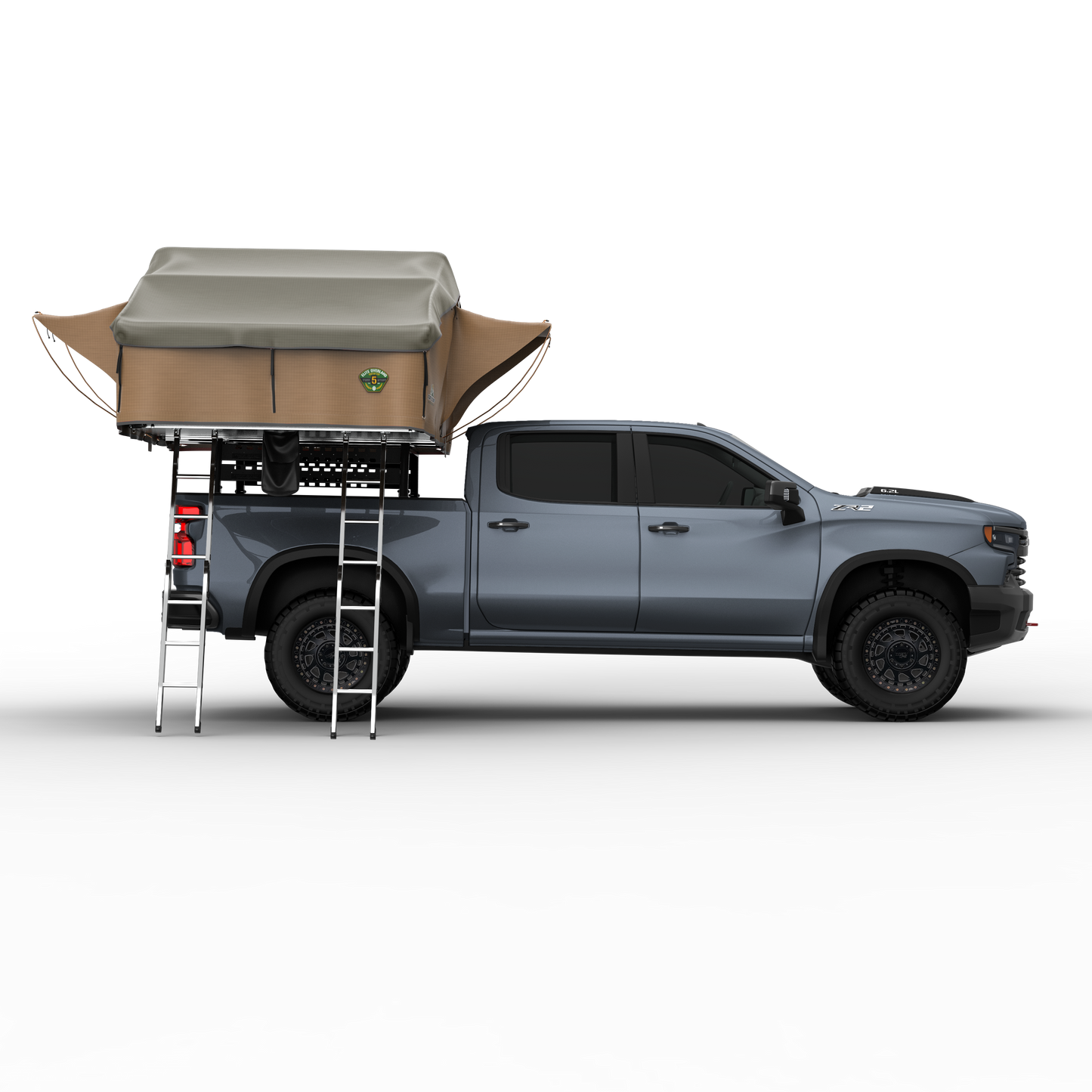 Elite Rooftop Tent with Annex Room – 4–5 Person – Tan – Overland Family Tent