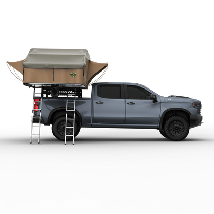 Elite Rooftop Tent with Annex Room – 4–5 Person – Tan – Overland Family Tent