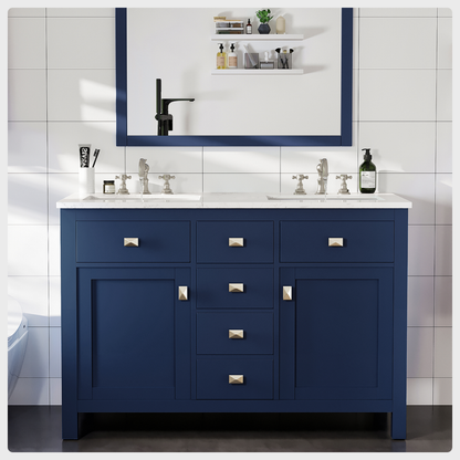 Eviva Artemis Bath Vanity with Engineered Stone Top & Undermount Porcelain Sink (42"-72")