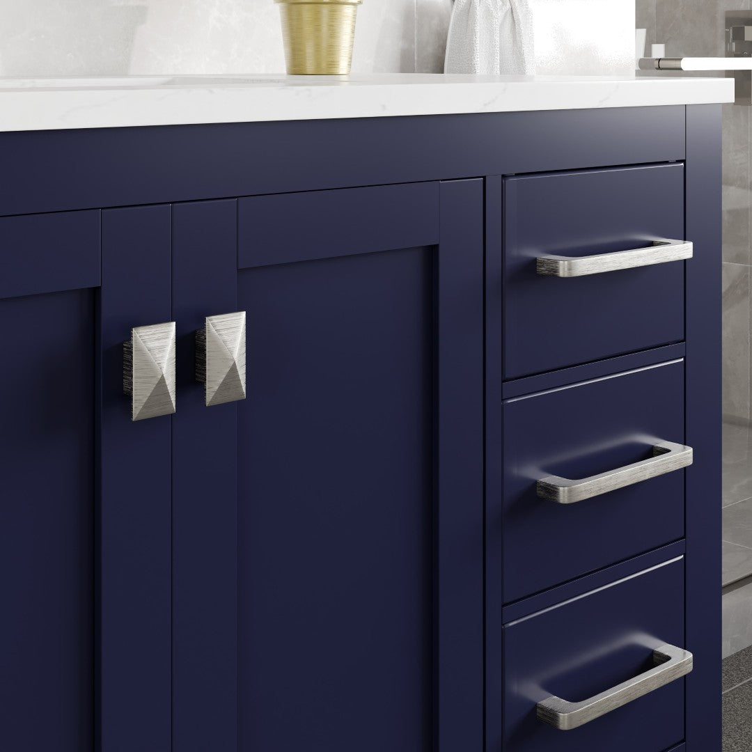 Eviva London Bath Vanity with Carrara Quartz Top and Undermount Porcelain Sink (20"-60")