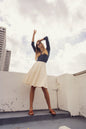 PANEL PLEATED SKIRT