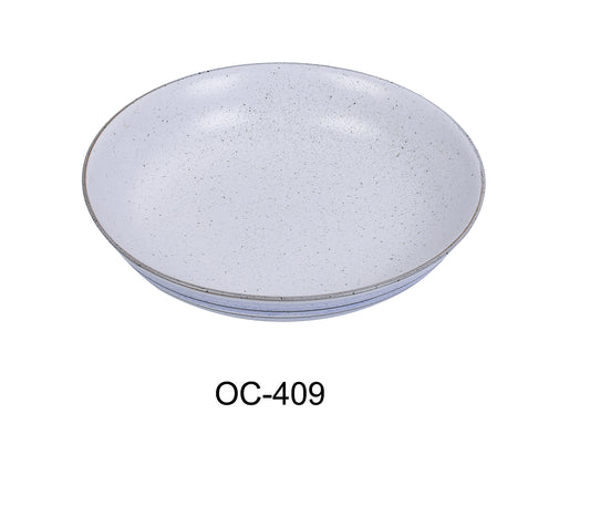 Yanco OC-409 Ocean 9" X 1 1/2"H SALAD / PASTA PLATE 18 OZ