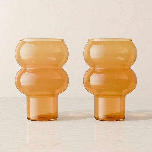 Bubble Drink Glass Set - Tall | Glassware | Under $100 | Kitchen + Metal