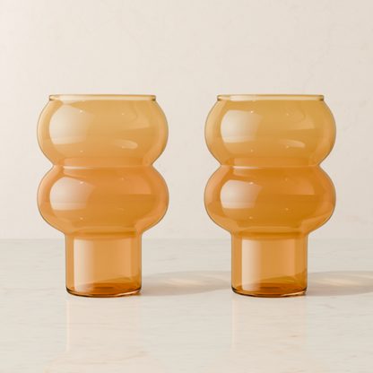 Bubble Drink Glass Set - Tall | Glassware | Under $100 | Kitchen + Metal