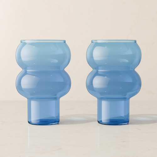 Bubble Drink Glass Set - Tall | Glassware | Under $100 | Kitchen + Metal