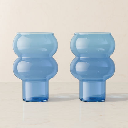Bubble Drink Glass Set - Tall | Glassware | Under $100 | Kitchen + Metal
