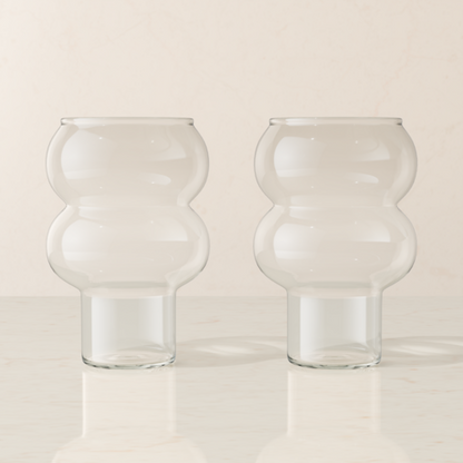 Bubble Drink Glass Set - Tall | Glassware | Under $100 | Kitchen + Metal